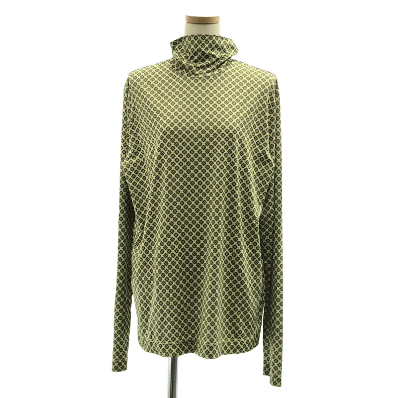 DRIES VAN NOTEN / ドリスヴァンノッテン | 2021AW | 総柄 ストレッチ ハイネック カットソー | L | メンズ