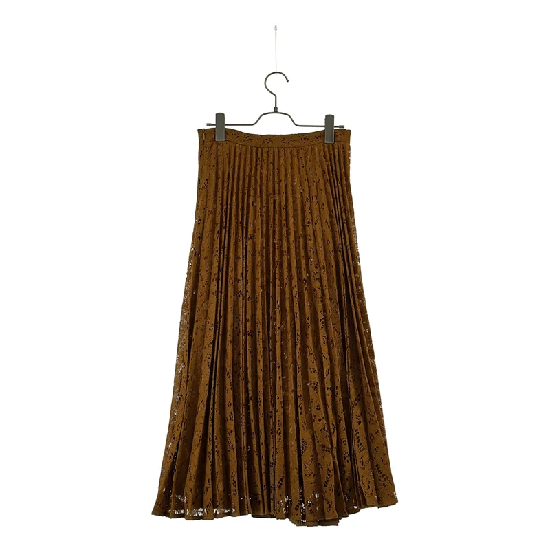 MAX MARA STUDIO / マックスマーラステュディオ | レース刺しゅう プリーツスカート | 42 | レディース