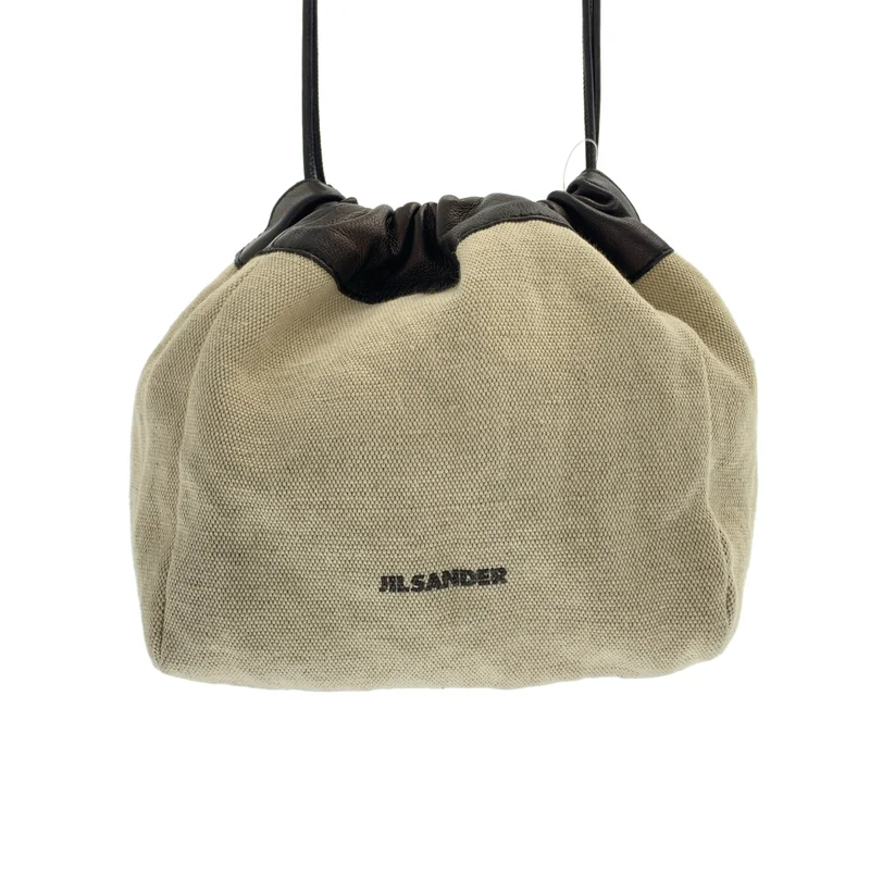 JIL SANDER / ジルサンダー | キャンバス ドローストリングス ダンプリングバッグ |