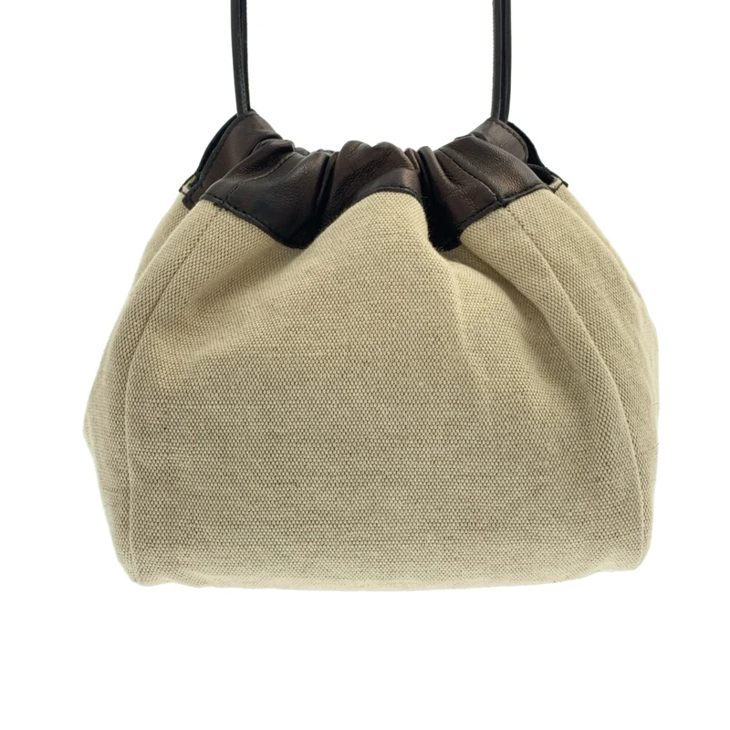 JIL SANDER / ジルサンダー | キャンバス ドローストリングス ダンプリングバッグ |