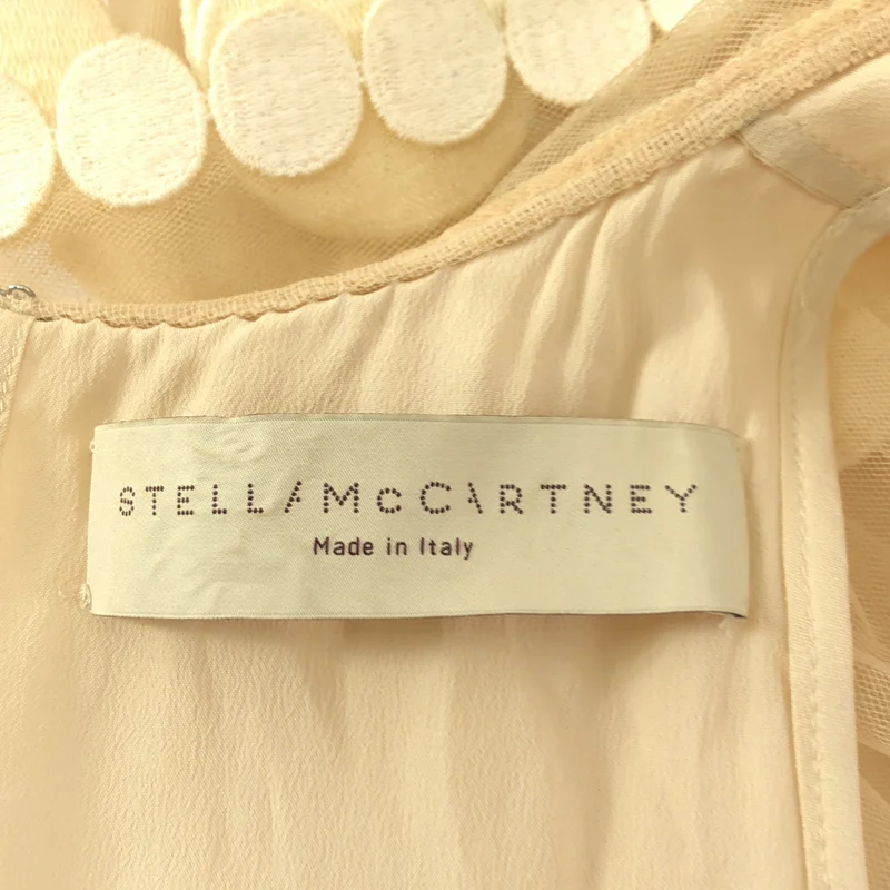STELLA McCARTNEY / ステラマッカートニー | ドットモチーフ ノースリーブ シアーワンピース | 36 | レディース