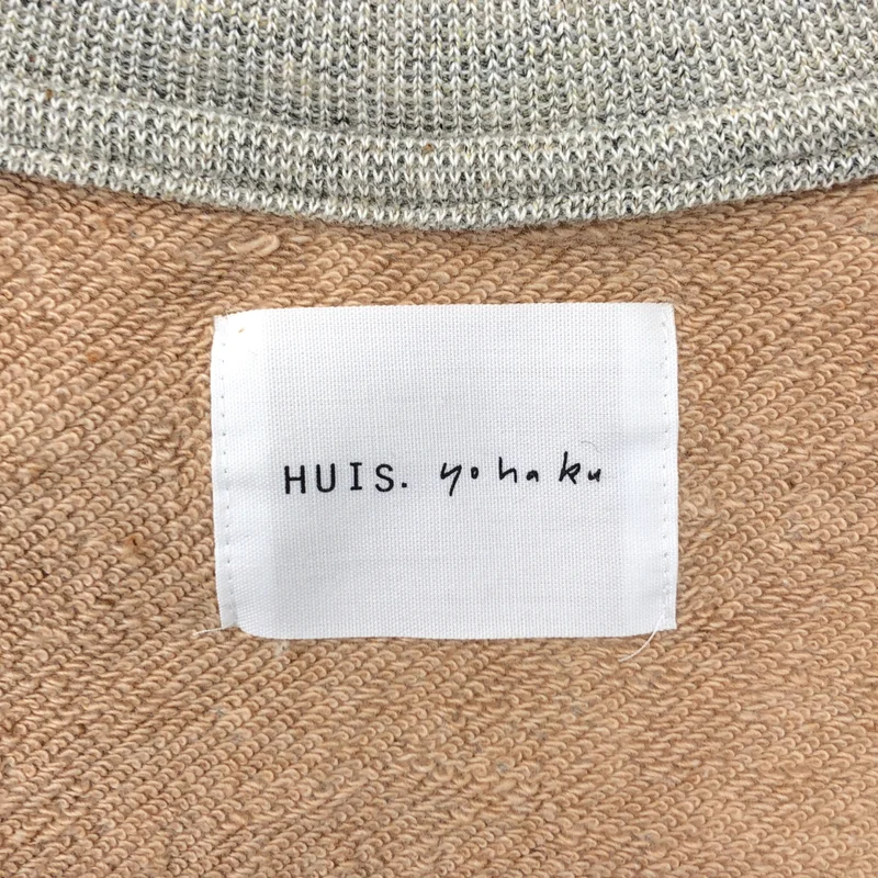 HUIS / ハウス | × yohaku / ヨハク / 別注 吊り編み&茶綿 スウェットプルオーバー | 1 | レディース