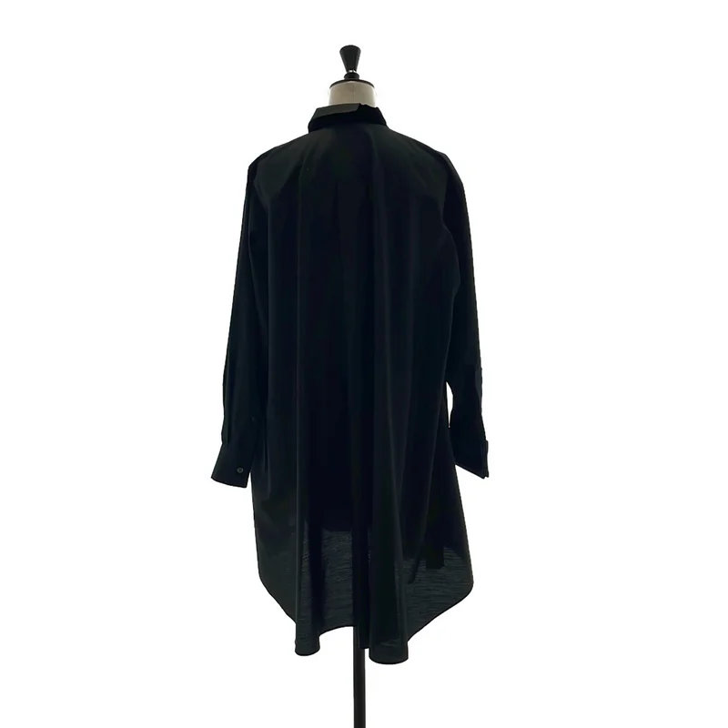 sacai / サカイ | ベルベットリボン シャツ ワンピース | 1 | レディース