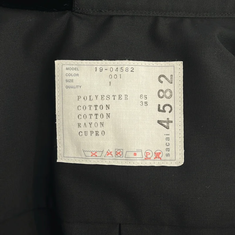 sacai / サカイ | ベルベットリボン シャツ ワンピース | 1 | レディース