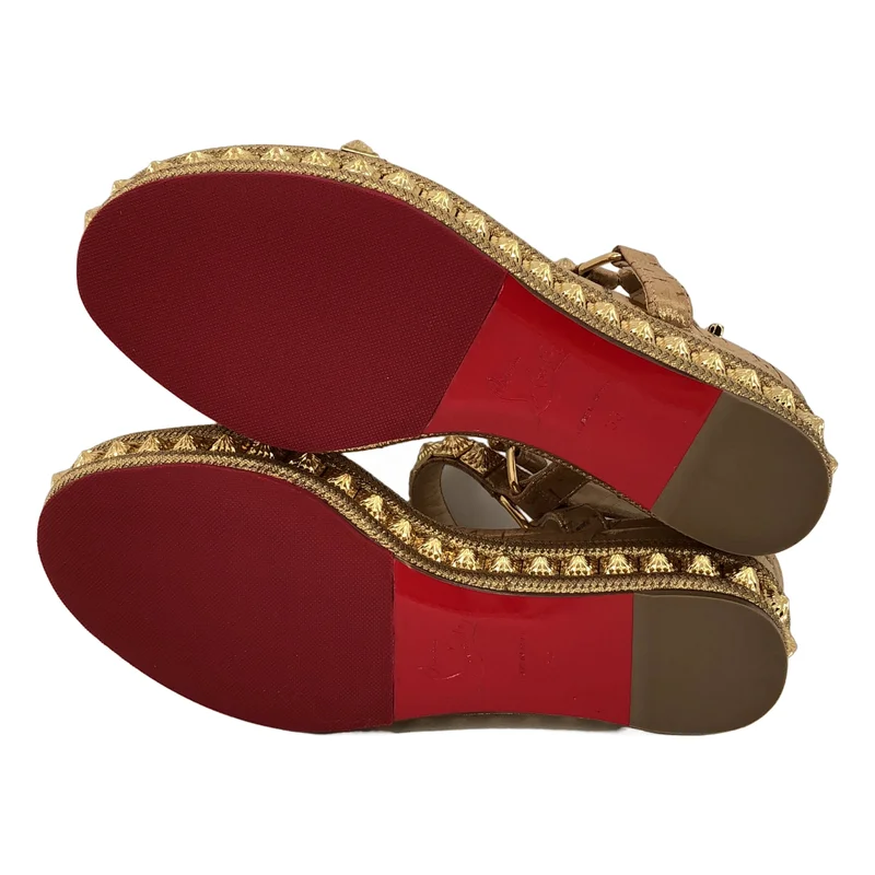 Christian Louboutin / クリスチャンルブタン | Pyraclou スパイクスタッズ ウェッジソール サンダル | 35 | レディース