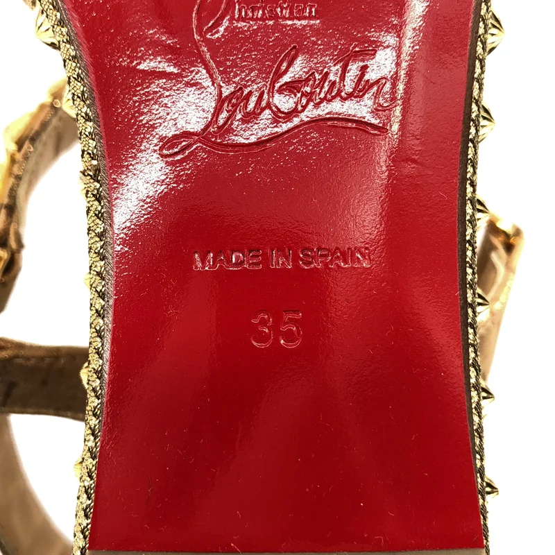 Christian Louboutin / クリスチャンルブタン | Pyraclou スパイクスタッズ ウェッジソール サンダル | 35 | レディース