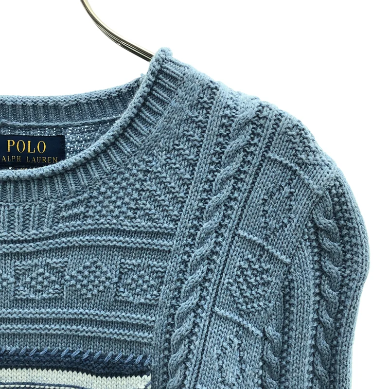 POLO RALPH LAUREN / ポロラルフローレン | コットン 星条旗 ニット セーター | L | レディース
