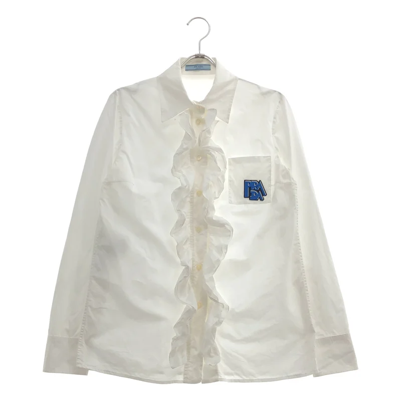 PRADA / プラダ | フリル シャツ_長袖 P497C | 40 | レディース