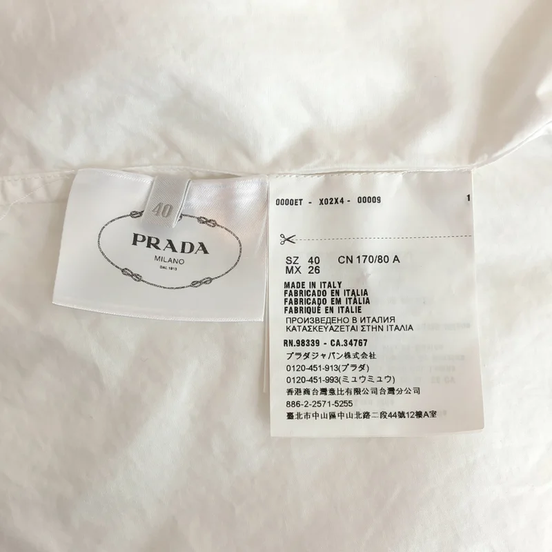 PRADA / プラダ | フリル シャツ_長袖 P497C | 40 | レディース