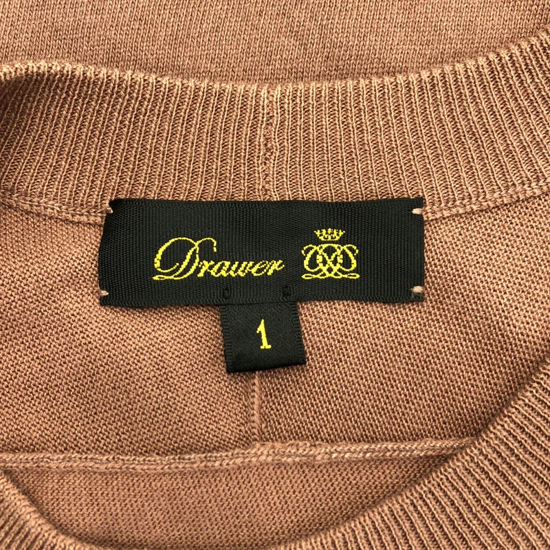 Drawer / ドゥロワー | Gコットン シルク クルーネック ニット | 1 | レディース