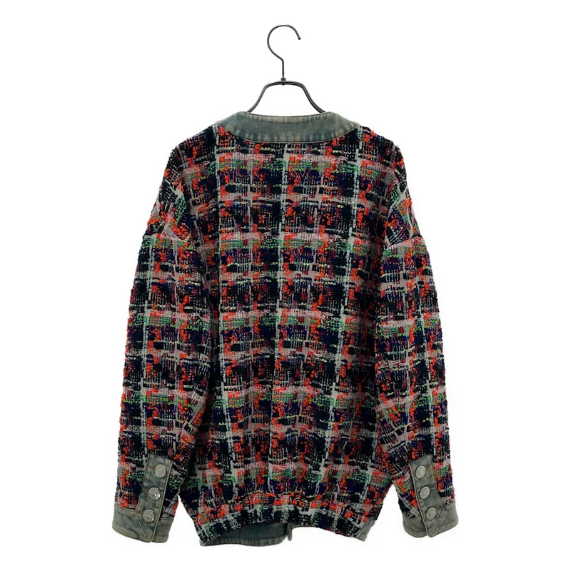 DSQUARED2 / ディースクエアード | ツイード デニム ノーカラージャケット | 36 | レディース