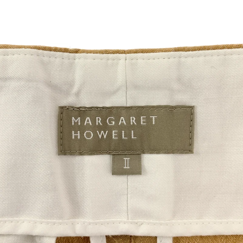 MARGARET HOWELL / マーガレットハウエル | リネン タック ワイドパンツ | 2 | レディース