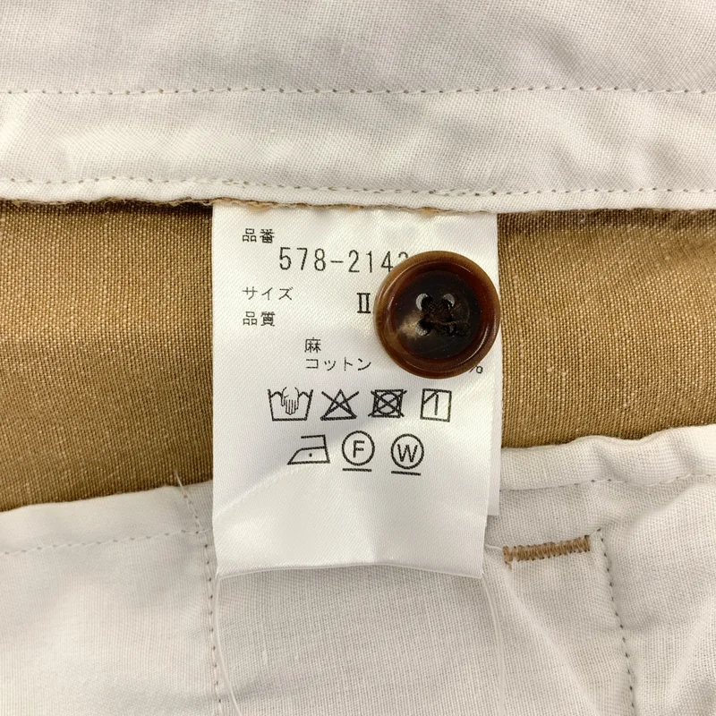 MARGARET HOWELL / マーガレットハウエル | リネン タック ワイドパンツ | 2 | レディース