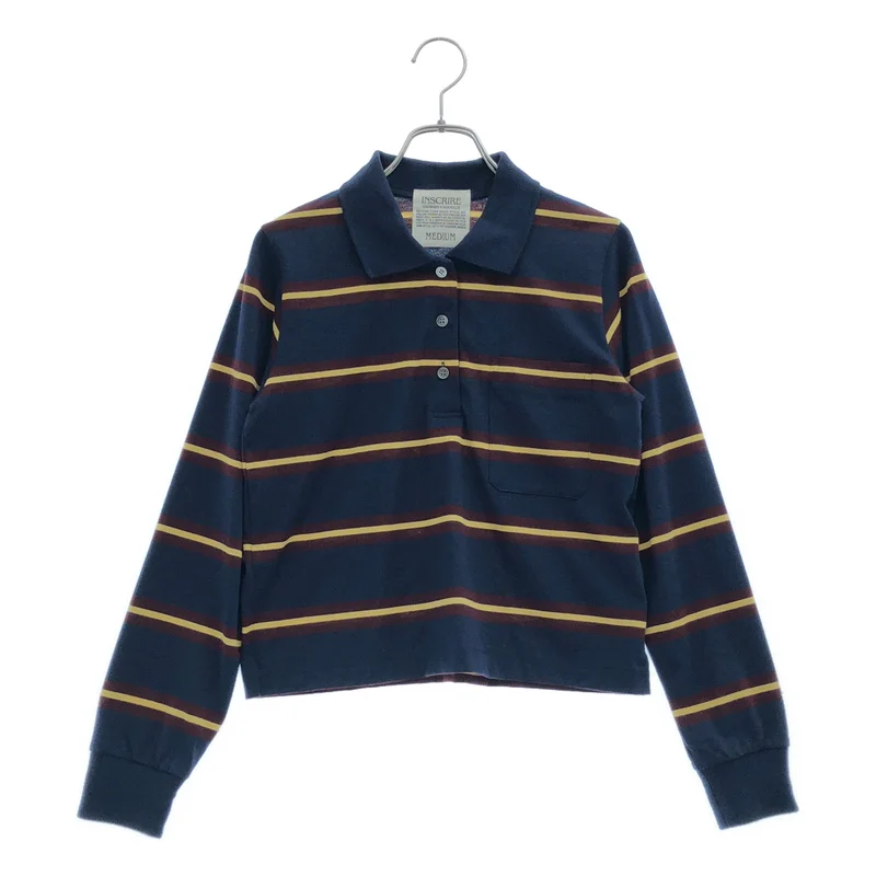 INSCRIRE / アンスクリア | Border Short Polo Shirt シャツ | MEDIUM | レディース