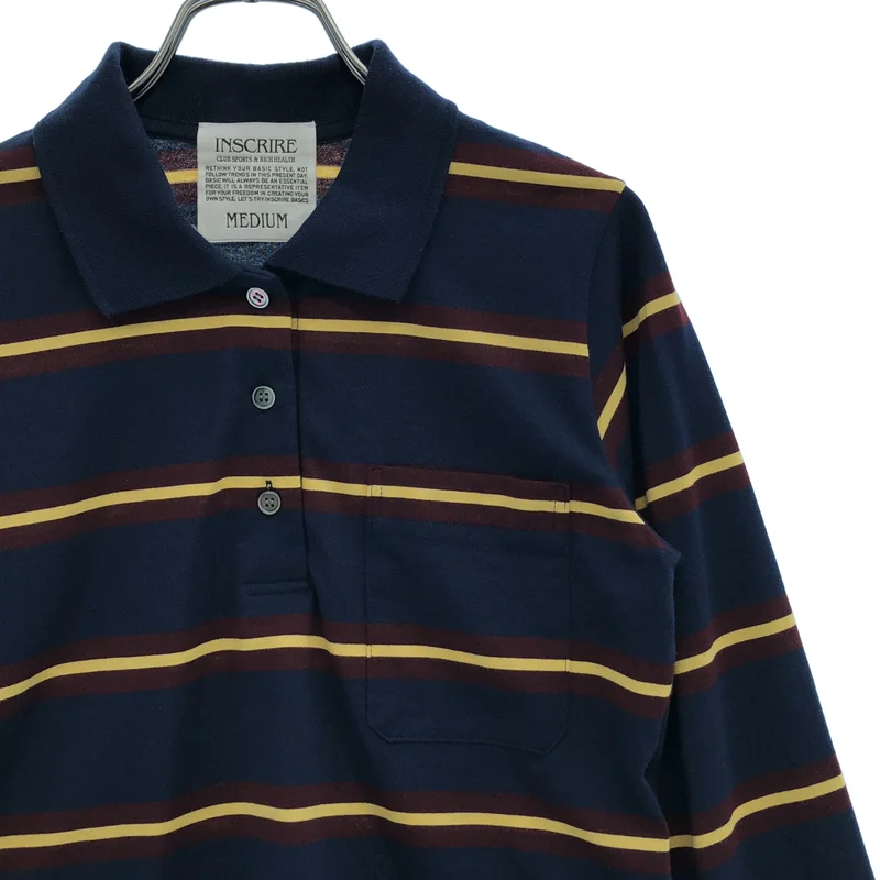 INSCRIRE / アンスクリア | Border Short Polo Shirt シャツ | MEDIUM | レディース