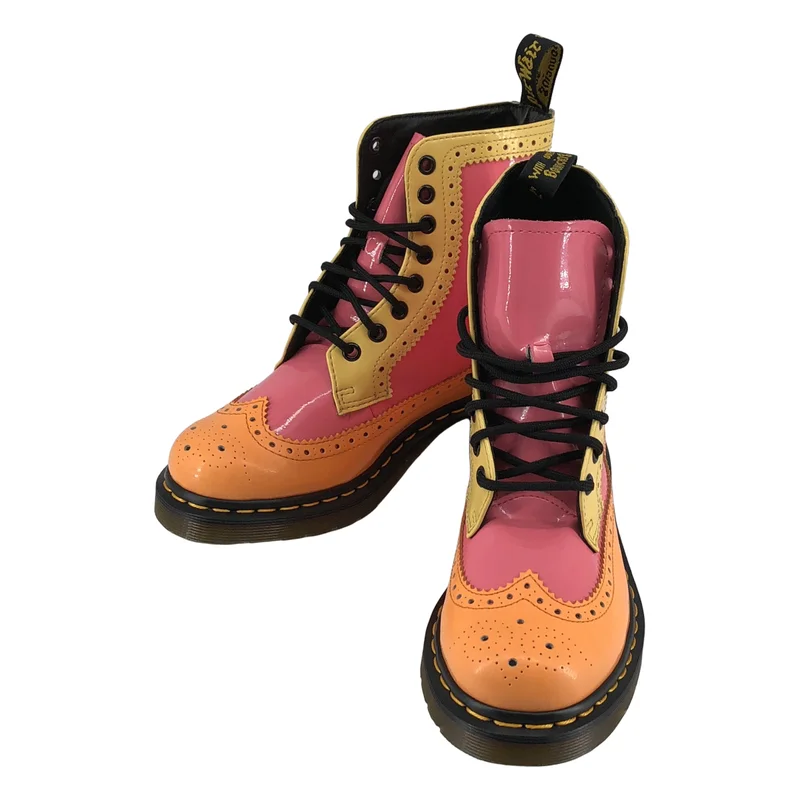 Dr.Martens / ドクターマーチン | HARRIE 8ホール パテントレザー ウィングチップ レースアップブーツ | UK4 | レディース