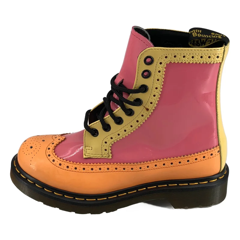 Dr.Martens / ドクターマーチン | HARRIE 8ホール パテントレザー ウィングチップ レースアップブーツ | UK4 | レディース