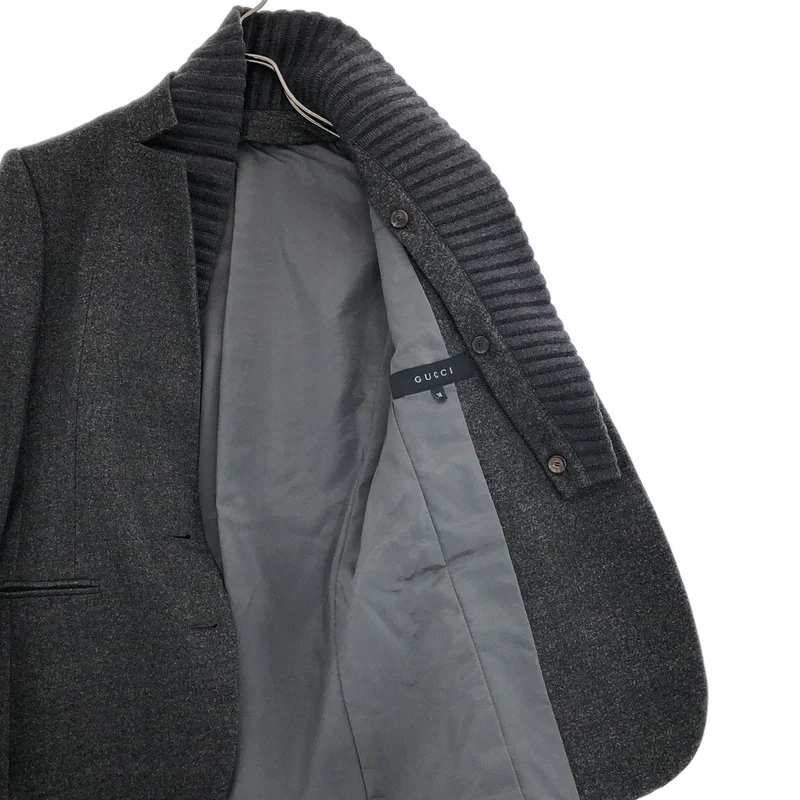 GUCCI / グッチ | ウール カシミヤ ショールカラー テーラードジャケット | 38 | レディース