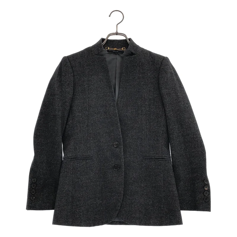 GUCCI / グッチ | ウール カシミヤ ショールカラー テーラードジャケット | 38 | レディース