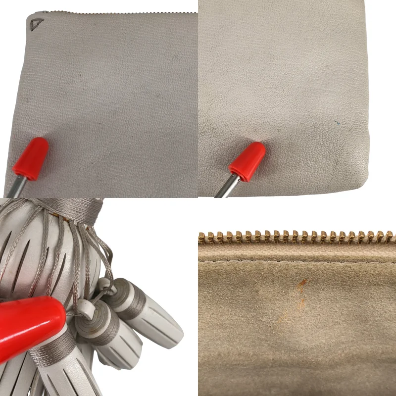 ANYA HINDMARCH / アニヤハインドマーチ | ロゴ レザー クラッチバッグ |