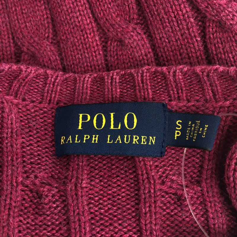 POLO RALPH LAUREN / ポロラルフローレン | コットン ケーブル クルーネックニット | SP | レディース