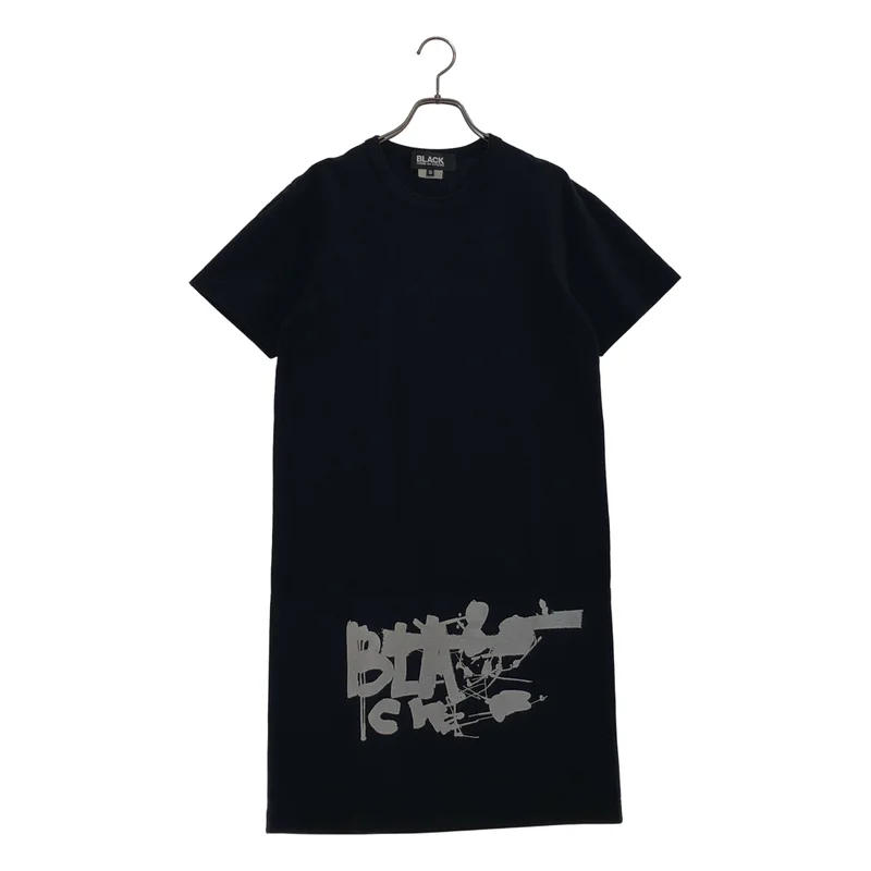 BLACK COMME des GARCONS / ブラックコムデギャルソン | 2012SS | BLACKプリント 切り替え Tシャツワンピース | S | レディース