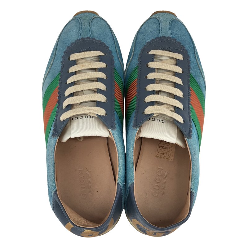 GUCCI / グッチ | ウェブストライプ スエード スニーカー 537049 | 35 | レディース