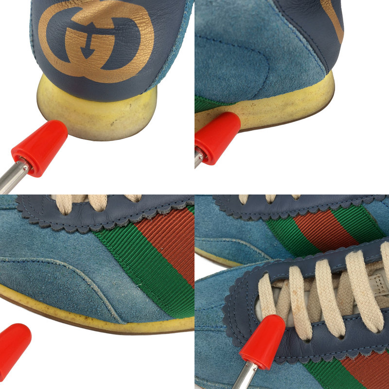 GUCCI / グッチ | ウェブストライプ スエード スニーカー 537049 | 35 | レディース