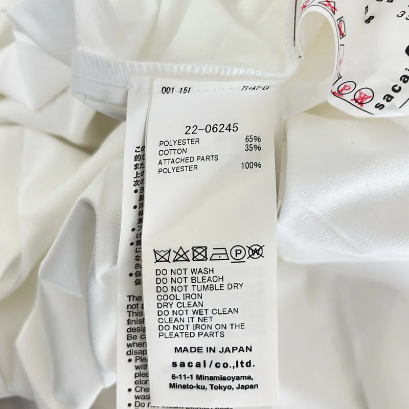 sacai / サカイ | 2022AW | Cotton Poplin Dress / オーバーシルエット カットオフ プリーツ シャツ ワンピース | 2 | レディース