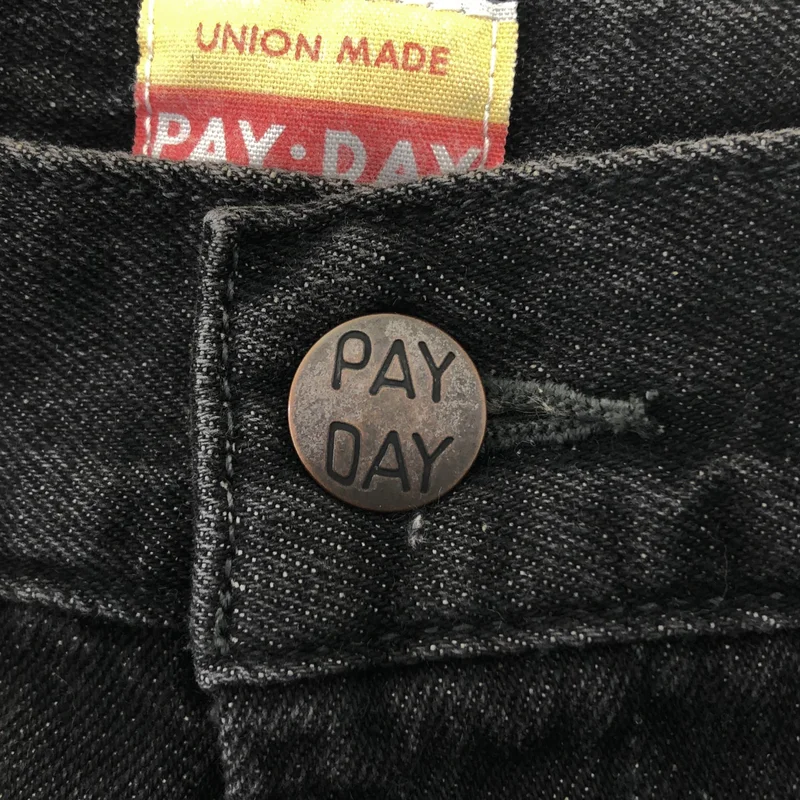 PAYDAY / ペイデイ | ペイント加工 ブラックデニム パンツ | 36 | レディース