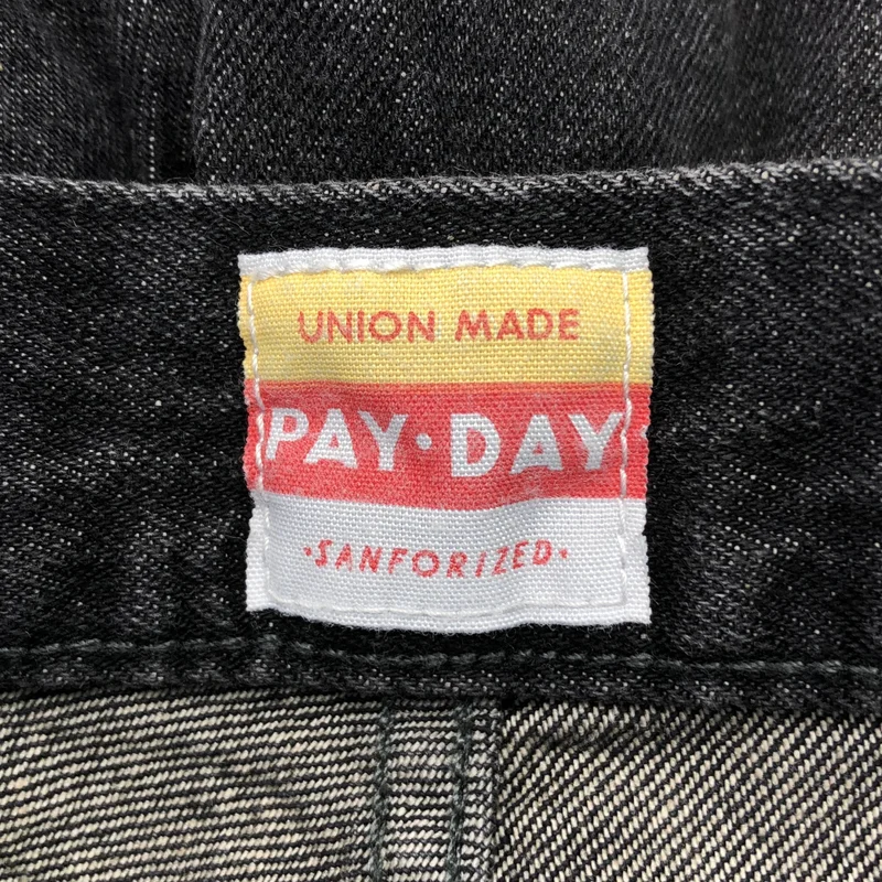PAYDAY / ペイデイ | ペイント加工 ブラックデニム パンツ | 36 | レディース