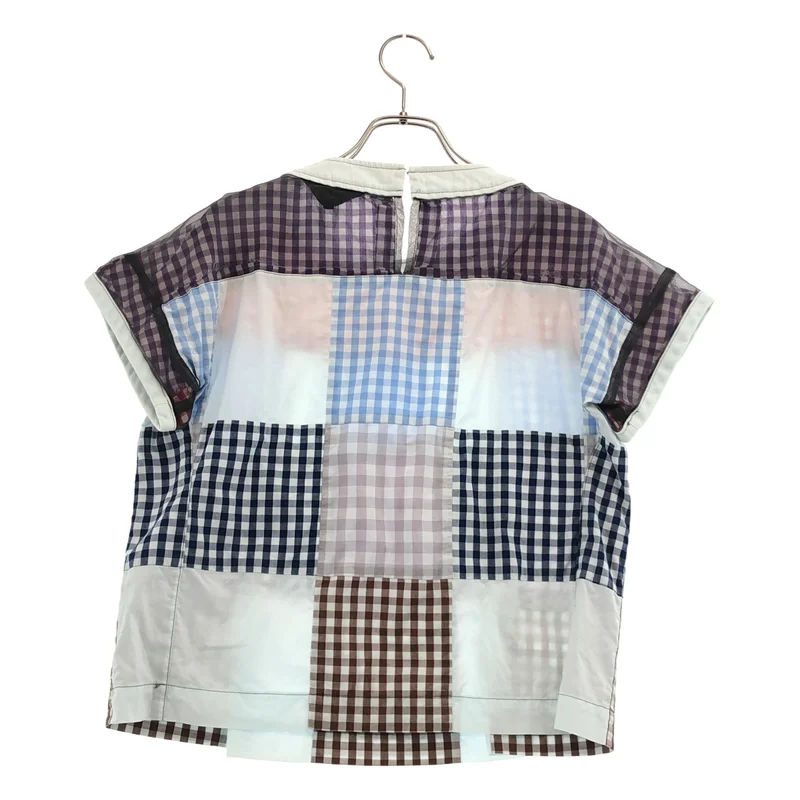 tricot COMME des GARCONS / トリココムデギャルソン | 2013SS | チェック パッチワーク シアー プルオーバーシャツ | S | レディース