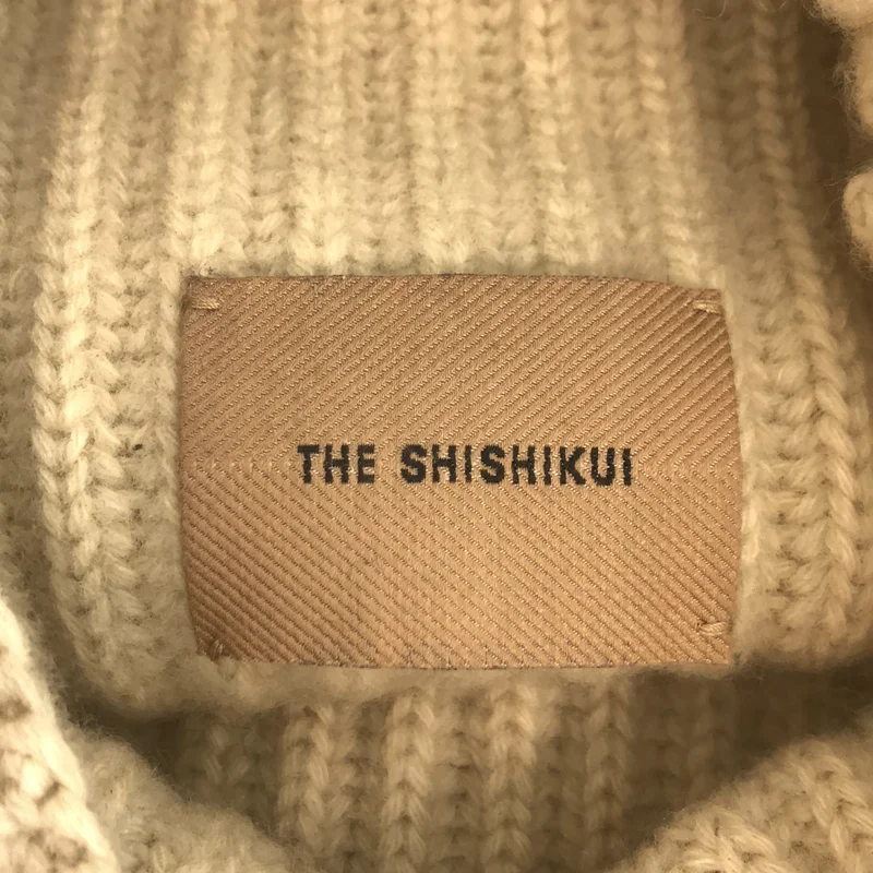 THE SHISHIKUI / シシクイ | HIGH NECK KNIT / カシミヤ ウール リブ スリット タートルネック ニット | F | レディース