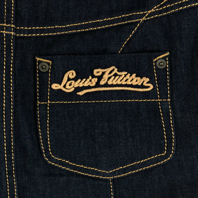 Louis Vuitton / ルイヴィトン | デニム ステッチ バックロゴ ミニスカート | 38 | レディース