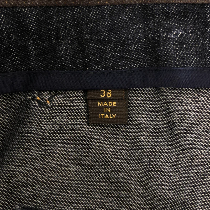 Louis Vuitton / ルイヴィトン | デニム ステッチ バックロゴ ミニスカート | 38 | レディース