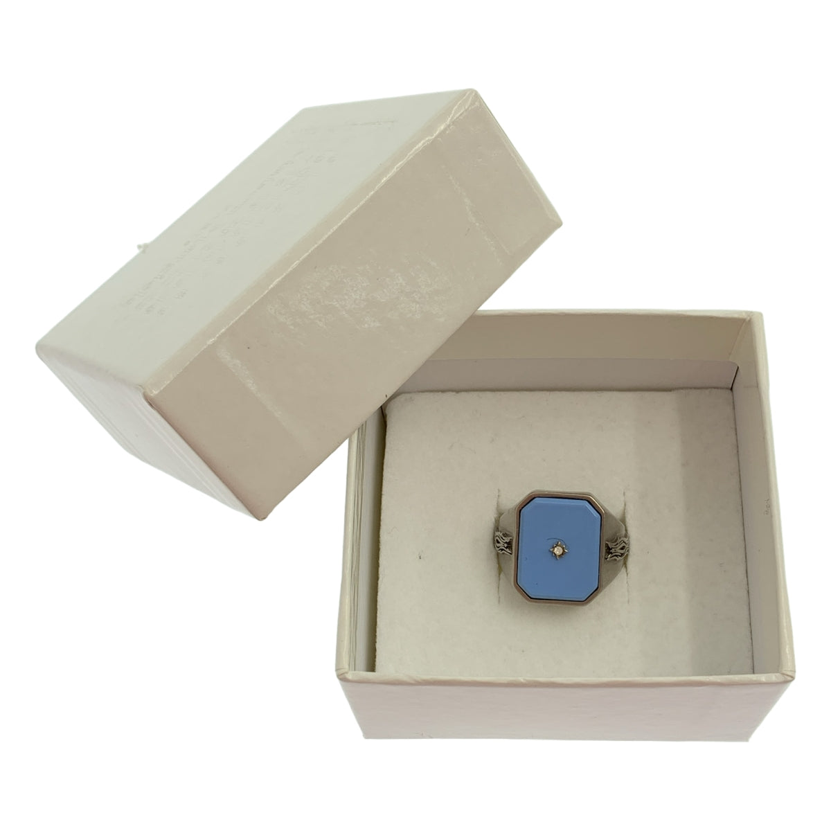 【美品】  Maison Margiela / メゾンマルジェラ | 2024AW | Enamel Signet Ring  / リング アクセサリー / ユニセックス | 03 | ブルー/シルバー | メンズ Maison Margiela / メゾンマルジェラ | 2024AW | Enamel Signet Ring