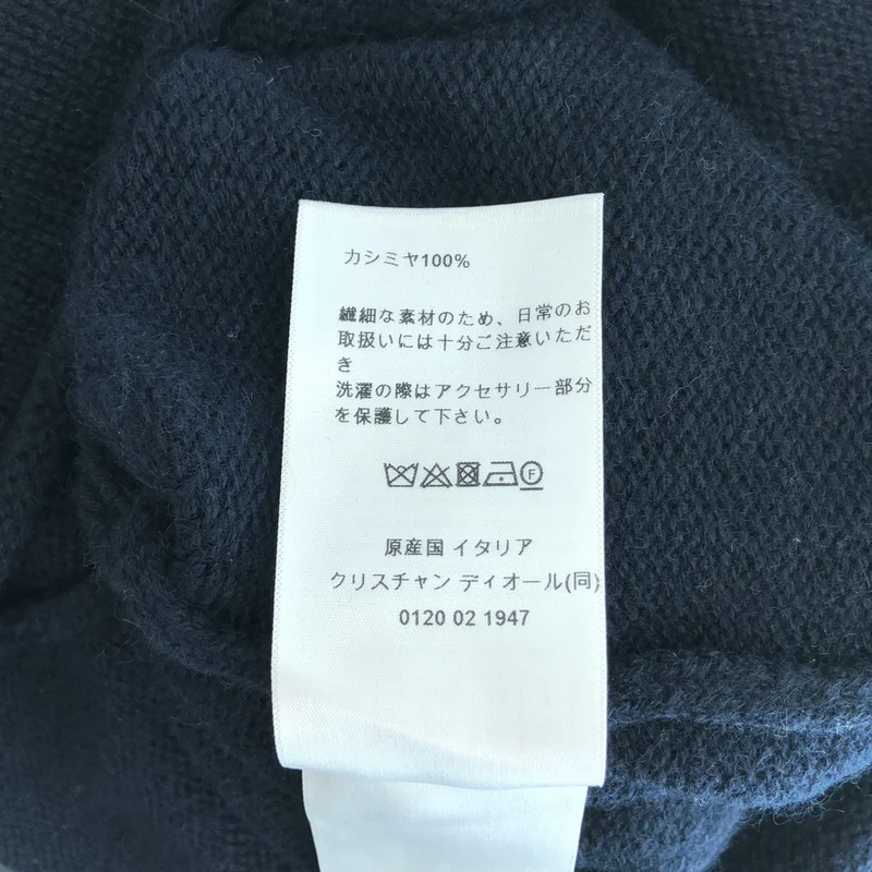 Christian Dior / クリスチャンディオール | カシミヤ CDロゴパールボタン ニット | 36 | レディース