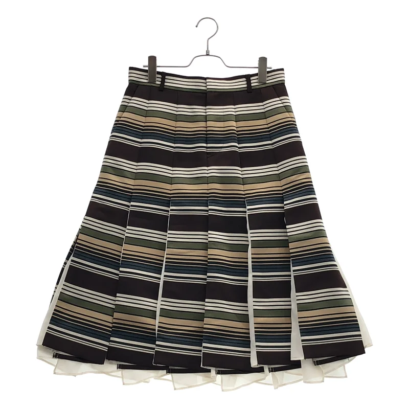 sacai / サカイ | 2026SS | Horizontal Stripe Skirt / ホリゾンタルストライプ スカート | 2 | レディース