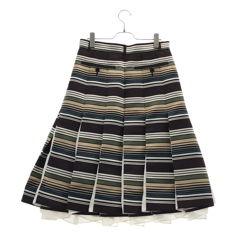 sacai / サカイ | 2026SS | Horizontal Stripe Skirt / ホリゾンタルストライプ スカート | 2 | レディース