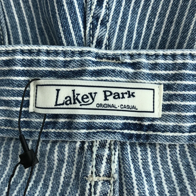 CANAL JEAN キャナルジーン | Lakey Park ヒッコリー ダメージ加工パンツ | M | レディース
