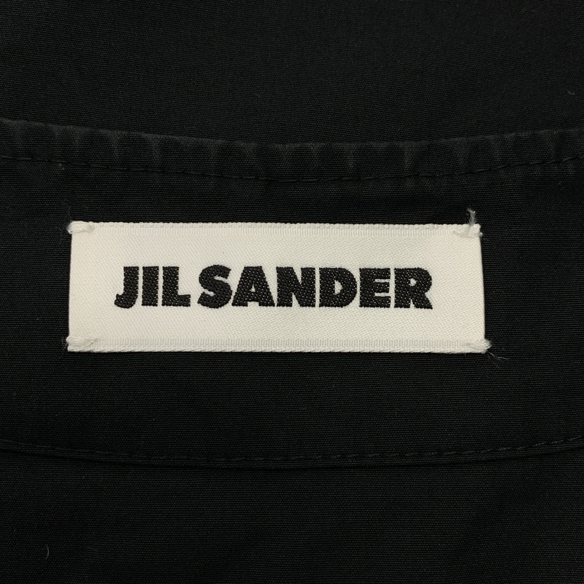 JIL SANDER / ジルサンダー | コットン ノーカラー ジップアップ 半袖