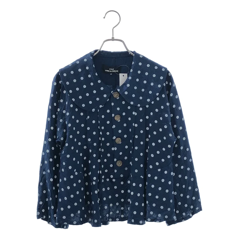 tricot COMME des GARCONS / トリココムデギャルソン | 2009SS | アセテート ドット ラウンドカラーシャツ | S | レディース
