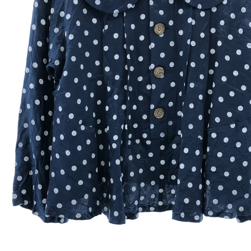 tricot COMME des GARCONS / トリココムデギャルソン | 2009SS | アセテート ドット ラウンドカラーシャツ | S | レディース
