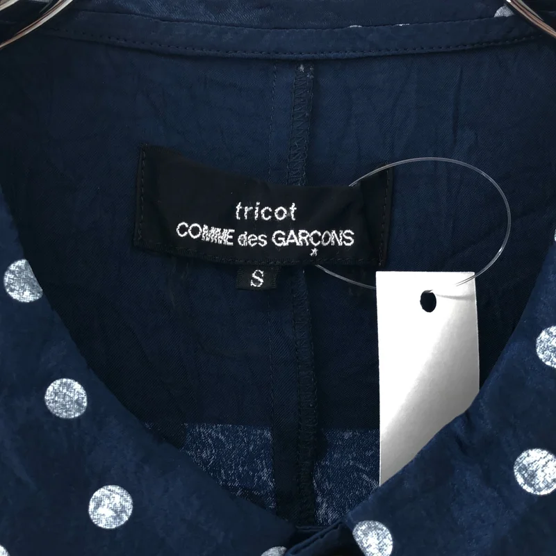 tricot COMME des GARCONS / トリココムデギャルソン | 2009SS | アセテート ドット ラウンドカラーシャツ | S | レディース