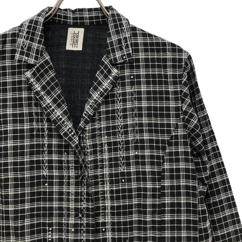 HaaT ISSEY MIYAKE / ハートイッセイミヤケ | チェック ハンドステッチ シャツコート |
