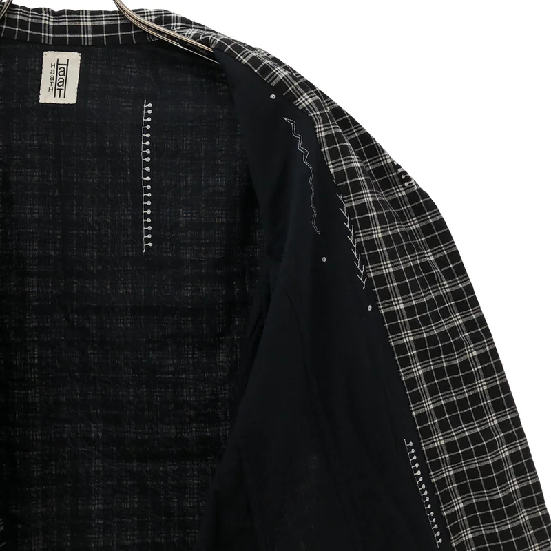 HaaT ISSEY MIYAKE / ハートイッセイミヤケ | チェック ハンドステッチ シャツコート |