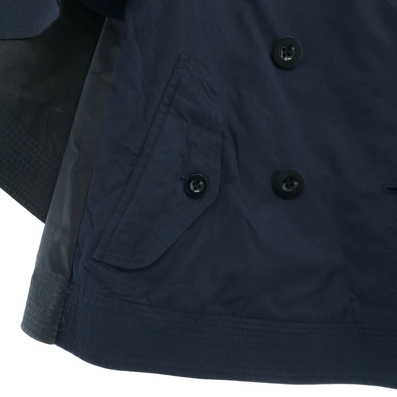 sacai / サカイ | コットン シルク クロップド ショート ケープコート | 2 | レディース