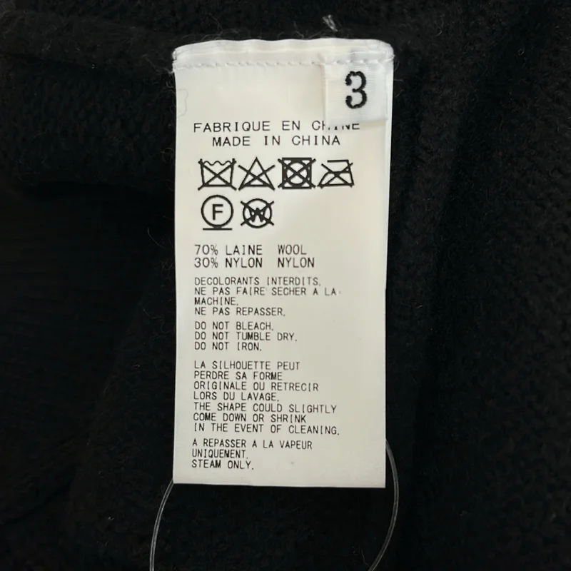 YOHJI YAMAMOTO POUR HOMME / ヨウジヤマモトプールオム | 2022AW | ダメージ加工 プルオーバー ニット | 3 | メンズ