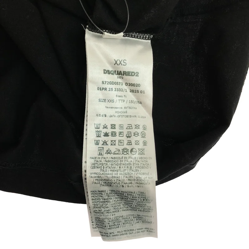 DSQUARED2 / ディースクエアード | 袖プリント ロングスリーブTシャツ | XXS | レディース