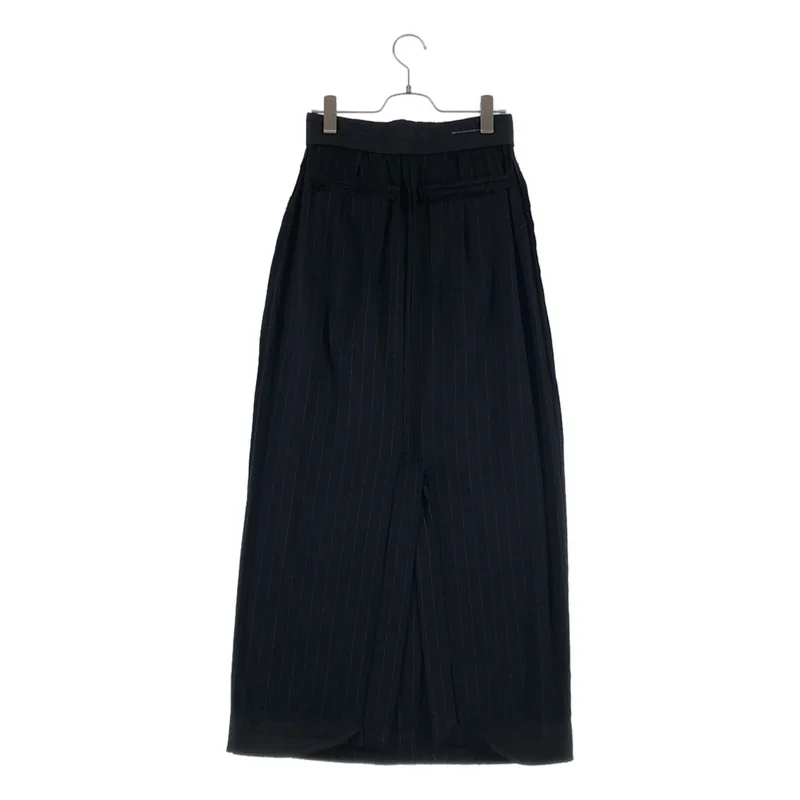 MM6 Maison Margiela / エムエムシックスメゾンマルジェラ | 2021AW | Wool Blend Inside-Out Design インサイドアウト ストライプ タイト スカート | 38 | レディース